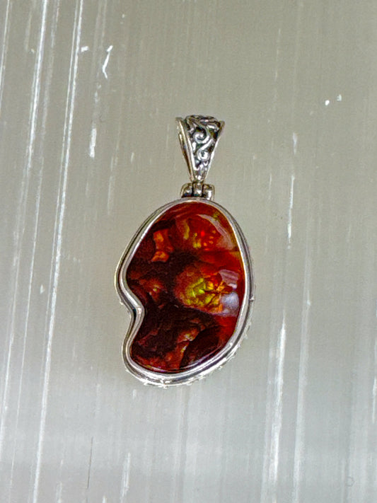 Fireheart Mexican Fire Opal Pendant