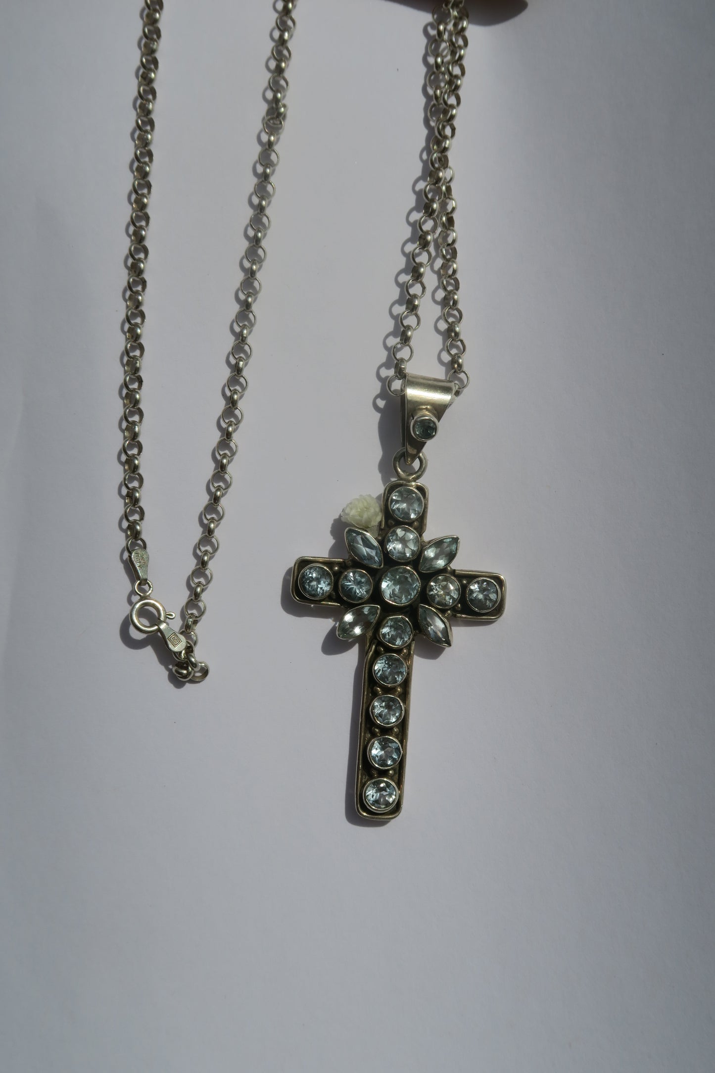 Aquamarine Cross Talisman Pendant
