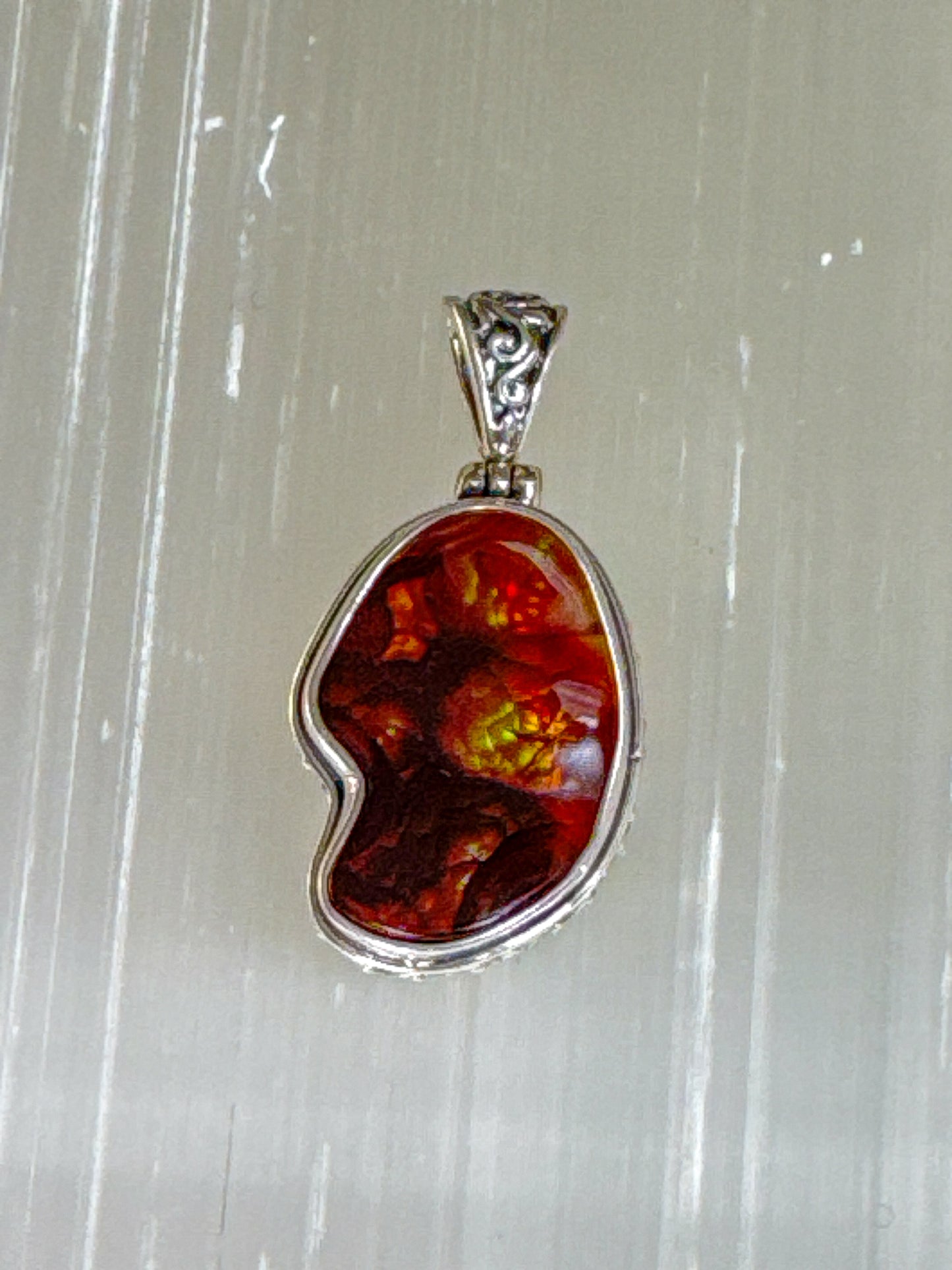 Fireheart Mexican Fire Opal Pendant