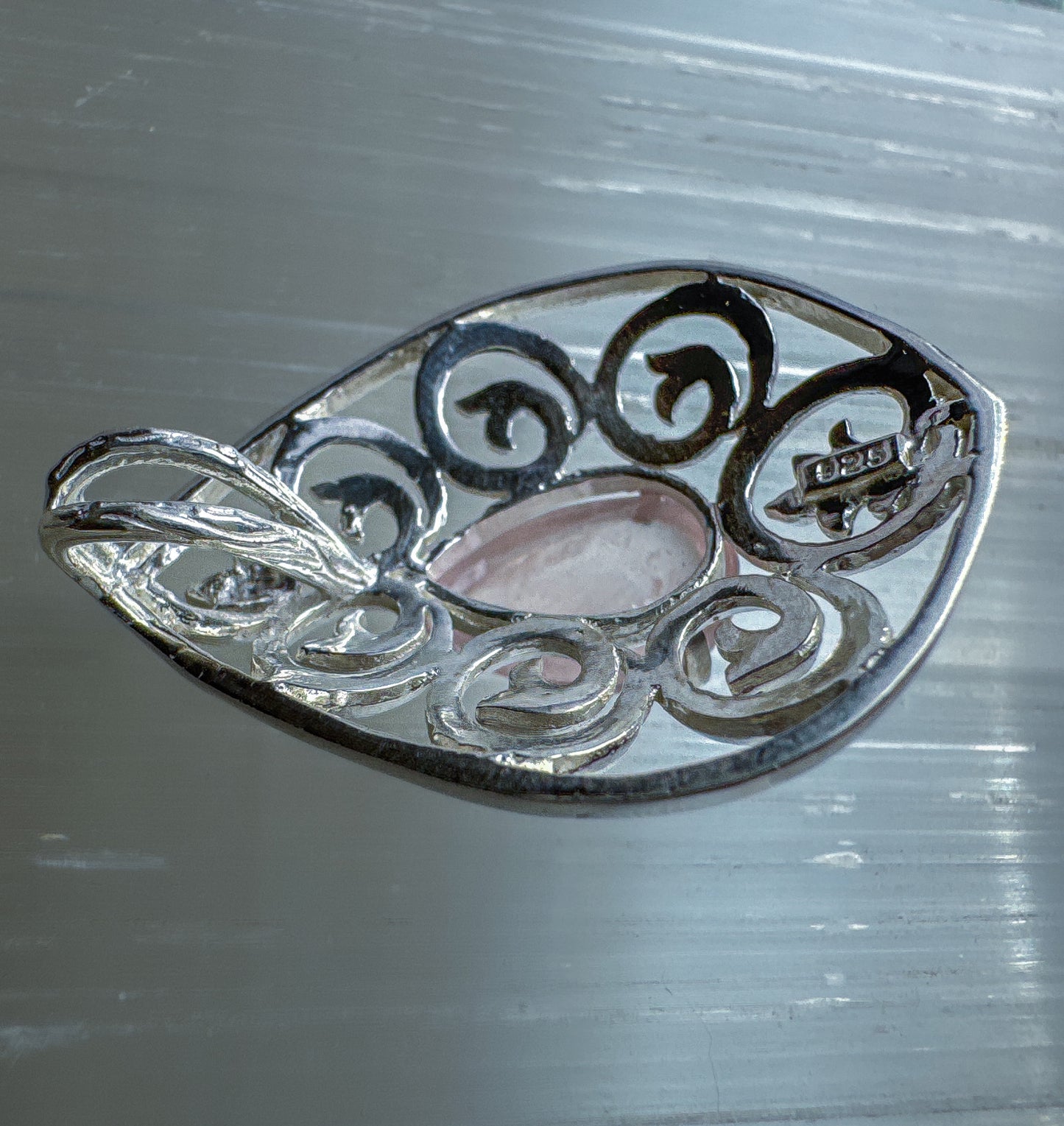 Heavenly Petal Rose Quartz Pendant